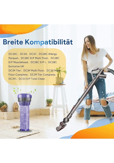Dyson Dc 37 & Dc 39 Uyumlu Motor Filtresi 2 Adet