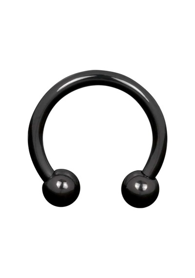 Siyah At Nalı Piercing 10 Mm Çelik Septum Dudak Helix Tragus Küpe