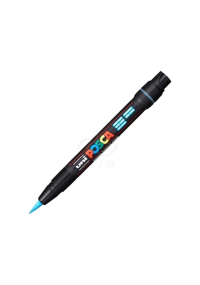 Uni Posca Fırça Uçlu Marker Pcf-350 Açık Mavi