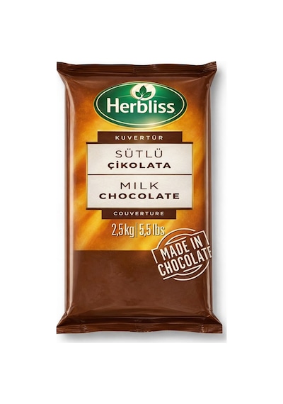 Herbliss Altınmarka Sütlü Kuvertür Çikolata 2.5kg