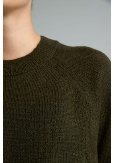 Defacto Bisiklet Yaka Relax Fit Triko Tunik H6186ax26wnkh340 Haki-kh340
