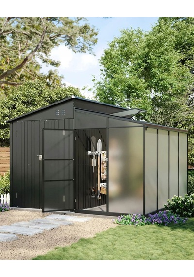 Garden Eden Xl Seralı Metal Bahçe Kulübesi