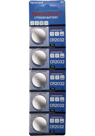 Mettzchrom CR2032 3V Lityum Düğme Pil 5'li