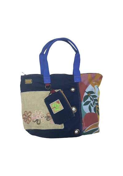 Vintage Salaş Çok Renkli Orta Boy Günlük Seyahat Gezi Omuz Çantası 36cmx34cm Bordo