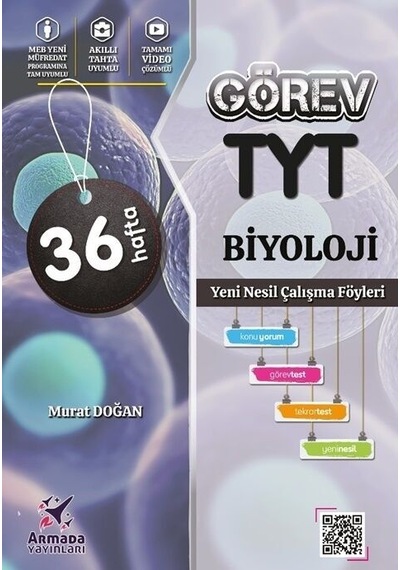 Armada Yayınları TYT Biyoloji Görev Yeni Nesil Çalışma Föyleri