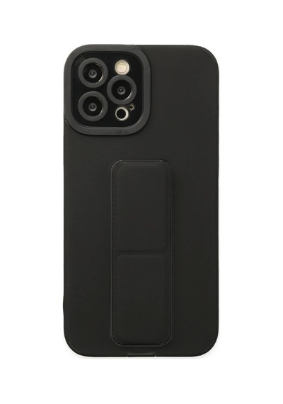 Apple İphone 12 Pro Max Kılıf Mega Standlı Silikon - Siyah 0.2M-Çok Renkli