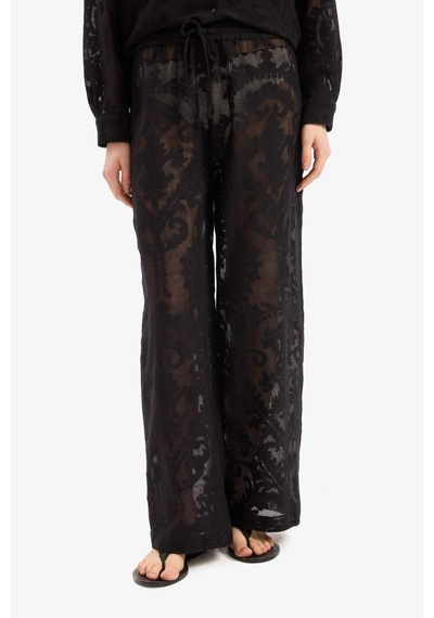 Defacto Dantelli Esnek Belli Beyaz Plaj Pantolonu-fall İn Love D9767ax25smbk27 Siyah