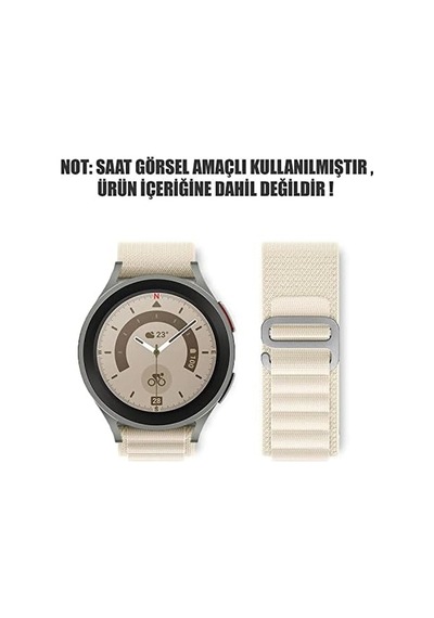 Samsung Galaxy  Uyumlu  Watch 6 Classic 47mm İçin Kordon Alpine Loop Bej