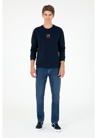 U.S. Polo Assn. Erkek Lacivert Basic Sweatshirt 50293420-VR033