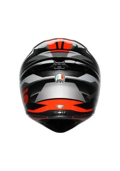 Agv Kask K1 S Fastlap Black Grey Red Kapalı Kask Renkli