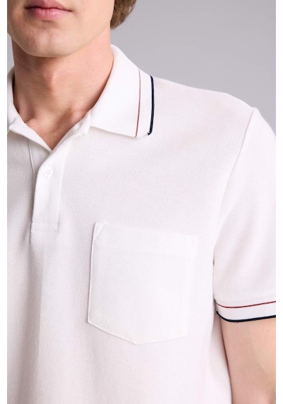 Defacto Regular Fıt Basic Kısa Kollu Polo Tişört G6946ax26smer105 Ekru-er105
