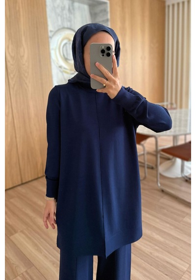 Kahijab Arlena Premium Rayon Takım - Lacivert Lacivert