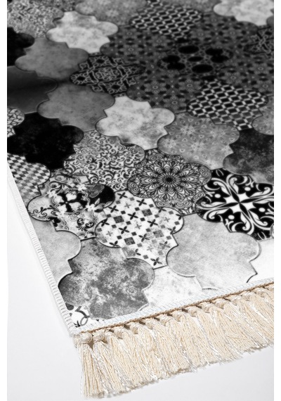Eko Trend Djt Yıkanabilir Kaymaz Taban 3 Lü Yatak Odası Takımı Mu120 Patchwork gri