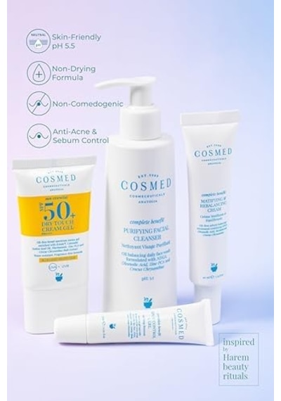 Cosmed Yağlı Ve Akne Eğilimli Ciltlere Özel Arındırıcı Yüz Temizleme Jeli Ph 5.5 400 Ml