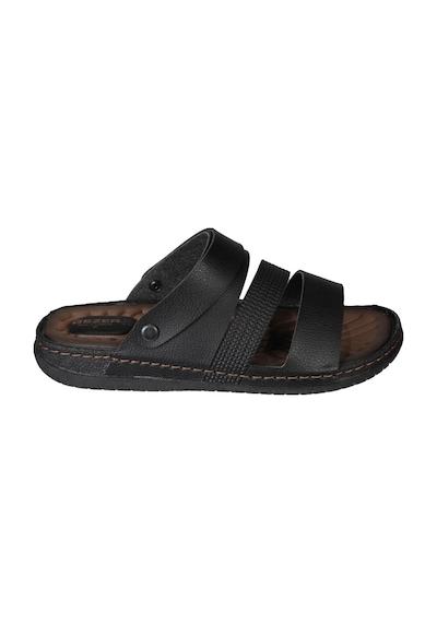 Gezer Erkek Siyah Sandalet Terlik Ortopedik Comfort Tabanlı