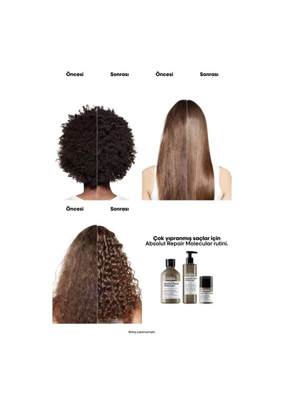 Absolut Repair Molecular Tüm Yıpranmış Saçlar İçin Durulanmayan Maske 50ml