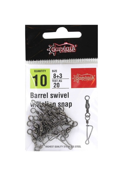 Captain 5025 İtalyan Klips 10lu Paket Black Nikel Standart - 8+3