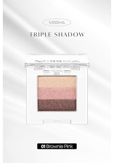 Yumuşak Dokulu, Dökülme Yapmayan 3 Renkli Göz Farı Triple Shadow No.1 Brownie Pink Diğer