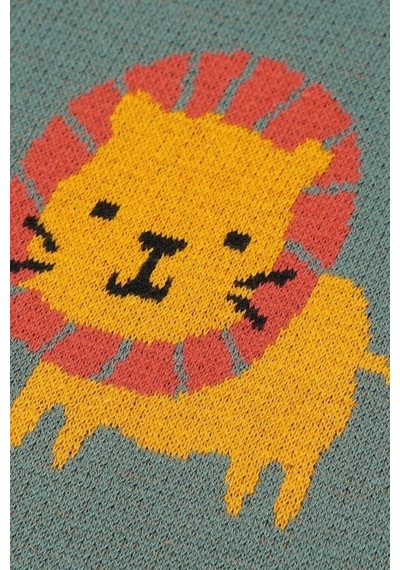 Kız Ve Erkek Bebek Için Triko Örgü Bebek Battaniyesi 85cm X85cm Yeşil Aslancık Yeşil Yeşil