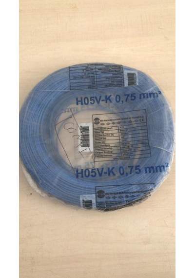 HES 0,75mm² mavi NYAF kablo (100 mt)