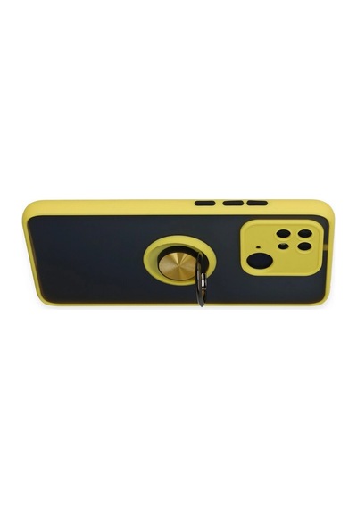 Newface - 949 - Xiaomi Poco C40 Kılıf Montreal Yüzüklü Silikon Kapak - Csmo-tex - - Sarı