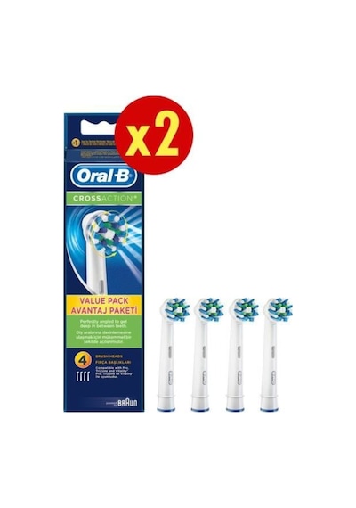 Oral-B Cross Action Diş Fırçası Yedek Başlığı 4 x 2'li