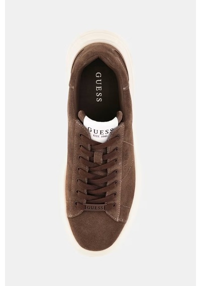 Guess Elba Deri Erkek Sneaker Ayakkabı Fmflbasue12 Kahverengi