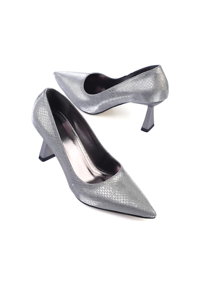 Shoetek Luana Kadın Stiletto Kroko Desenli Topuklu Ayakkabı Platin Simli PLATİN SİMLİ Shoetek Luana Kadın Stiletto Kroko Desenli Topuklu Ayakkabı Platin Simli PLATİN SİMLİ