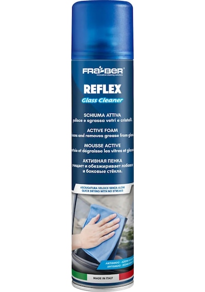Fra-ber Reflex Aktif Köpük Cam Temizleyici Ve Parlatıcı 400 Ml İz Bırakmayan Oto Cam Ayna Spreyi