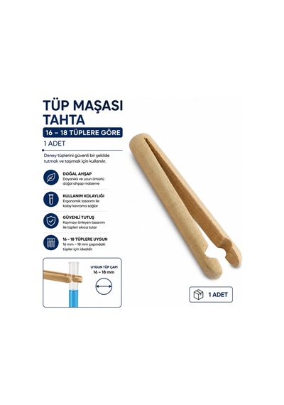 Tüp Maşası Tahta 16 – 18 Tüplere Göre 1 Adet