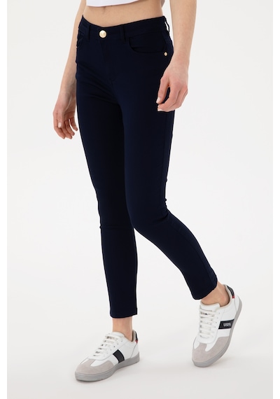 U.S. Polo Assn. Kadın Lacivert Toothpick Fit Kanvas Pantolon 50309087-VR033 U.S. Polo Assn. Kadın Lacivert Toothpick Fit Kanvas Pantolon 50309087-VR033