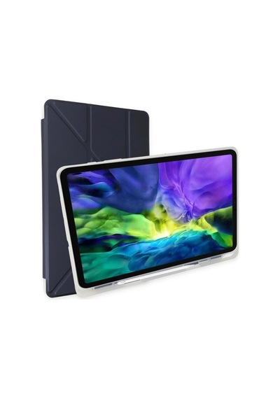 iPad Uyumlu  Pro 12.9 2021 Kılıf Kalemlikli Mars Tablet Kılıfı - Lacivert - Yluh-855093