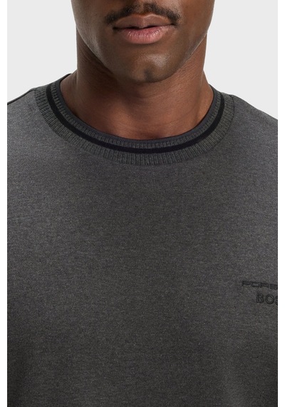 Boss Erkek T Shirt 50543341 012 Antrasit Antrasit