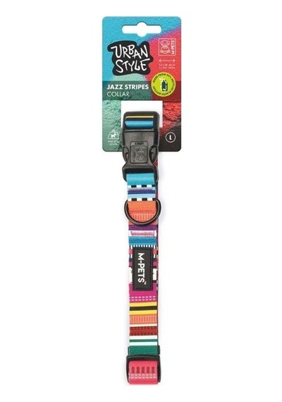 M-pets Urban Style Jazz Stripes Köpek Boyun Tasması L Diğer