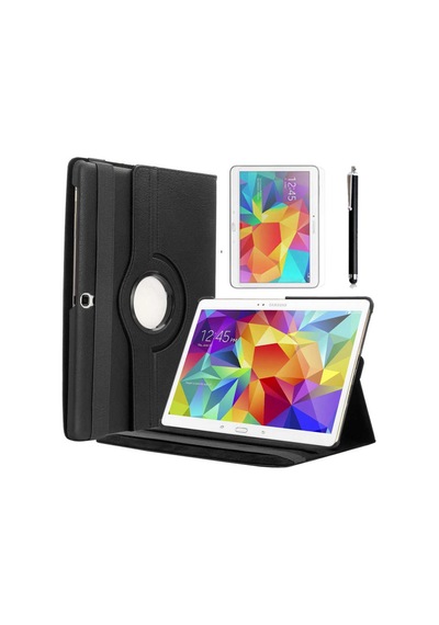 Nourthkiingdom Galaxy Tab 4 10.1 T530 Uyumlu Dönebilen Standlı Kılıf-siyah Tablet Kılıfı