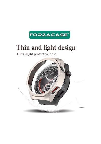 Forzacase Huawei Watch Gt5 Pro 42mm İle Uyumlu Önü Kapalı Ekran Korumalı Silikon Kılıf - Fc010 Şeffaf