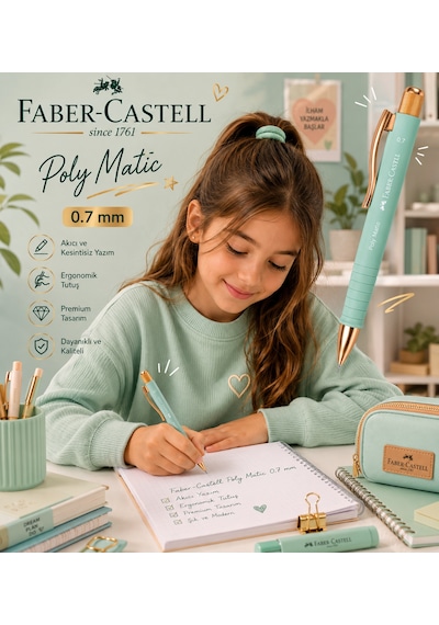 Faber-castell Polymatic Gold Edition Versatil Kalem 0,7 Pastel Yeşil