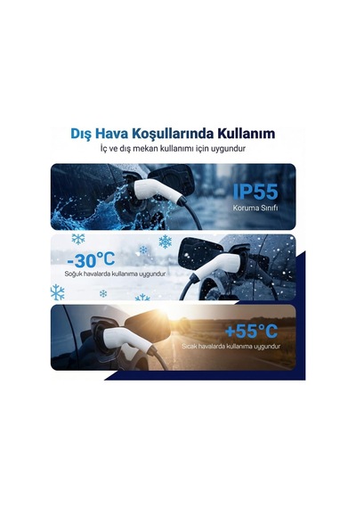 3.5 Kw Ev Tipi Taşınabilir Mobil 6 Metre Elektrikli Araç Şarj Cihazı 16a Schuko Fiş Taşıma Çantalı Diğer