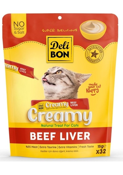 Delibon Creamy Ödül Maması Dana Ciğerli 15gr 32li Paket
