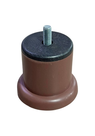 Cateksss 6 Cm Asena Plastik Ayak M8 Ceviz - 6 Lı Paket