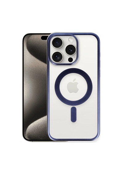 Apple iPhone Uyumlu  15 Pro Kılıf Erozi Magsafe Kapak -  Lacivert
