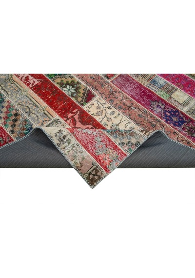 Bespoky Patchwork Modern Çok Renkli Salon Halısı El Dokuma 31005