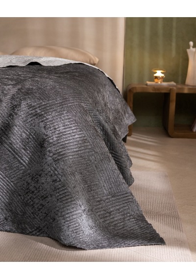 Griselle Tek Kişilik Yatak Örtüsü - Açık Gri/koyu Gri 8684427358030 Çok Renkli