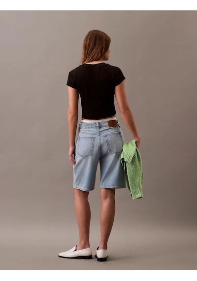 Calvin Klein Kadın Siyah Monogram T-shirt Siyah