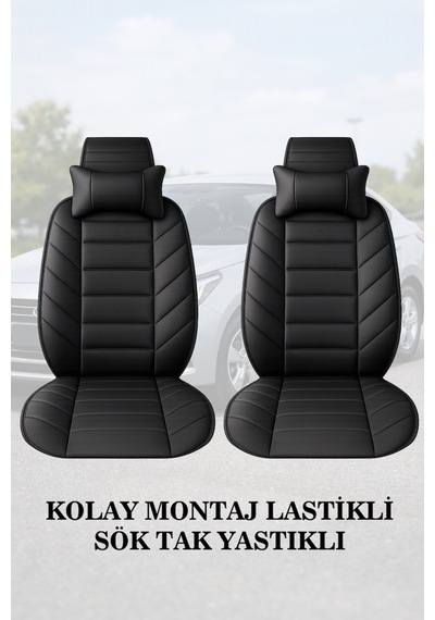 Volkswagen Polo 2017 Uyumlu Lüks Siyah Renk Premium 2 Adet Minder Ve Yastık