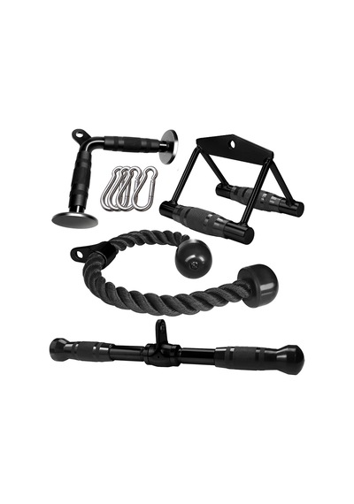 Cable Crossover Çalışma Istasyonu Aparat Seti - Rowing Bar - Lat Triceps Bar - Triceps Halat - V Bar