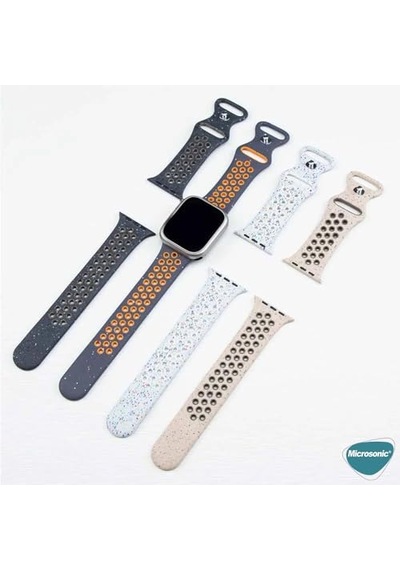 Apple Watch Series 10 46mm Kordon Flame Circle Yavruağzı Apple Watch Series 10 46mm İle Uyumlu Kordon, Akıllı Saat