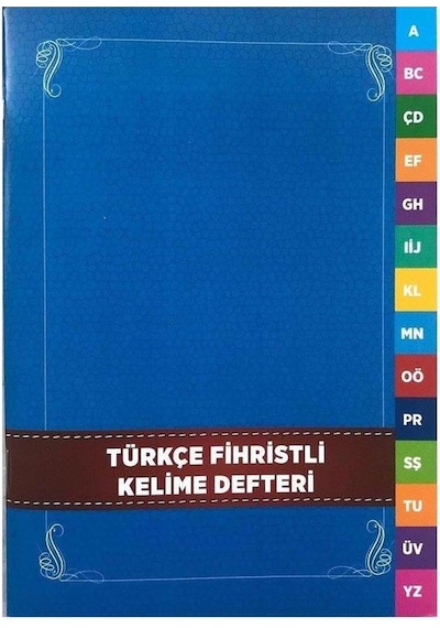 4E Türkçe Kelime Fihristi Defteri K.Kapak Karatay