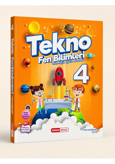 Kırmızı Beyaz 4.sınıf Tekno Fen Bilimleri Teknoloji Eğitim Destekli