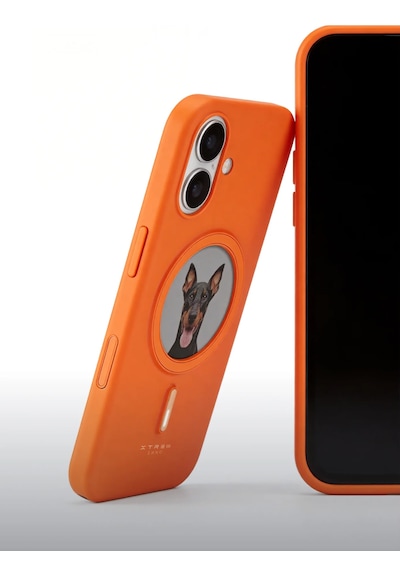 Xtrem MagSafe E-Ink Ekranlı Akıllı Telefon Kılıfı iPhone 17 Uyumlu - Turuncu
